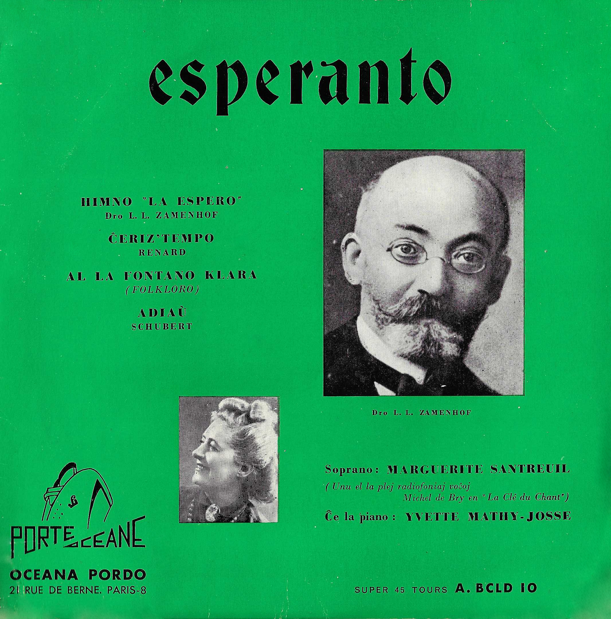 Record cover: Esperanto